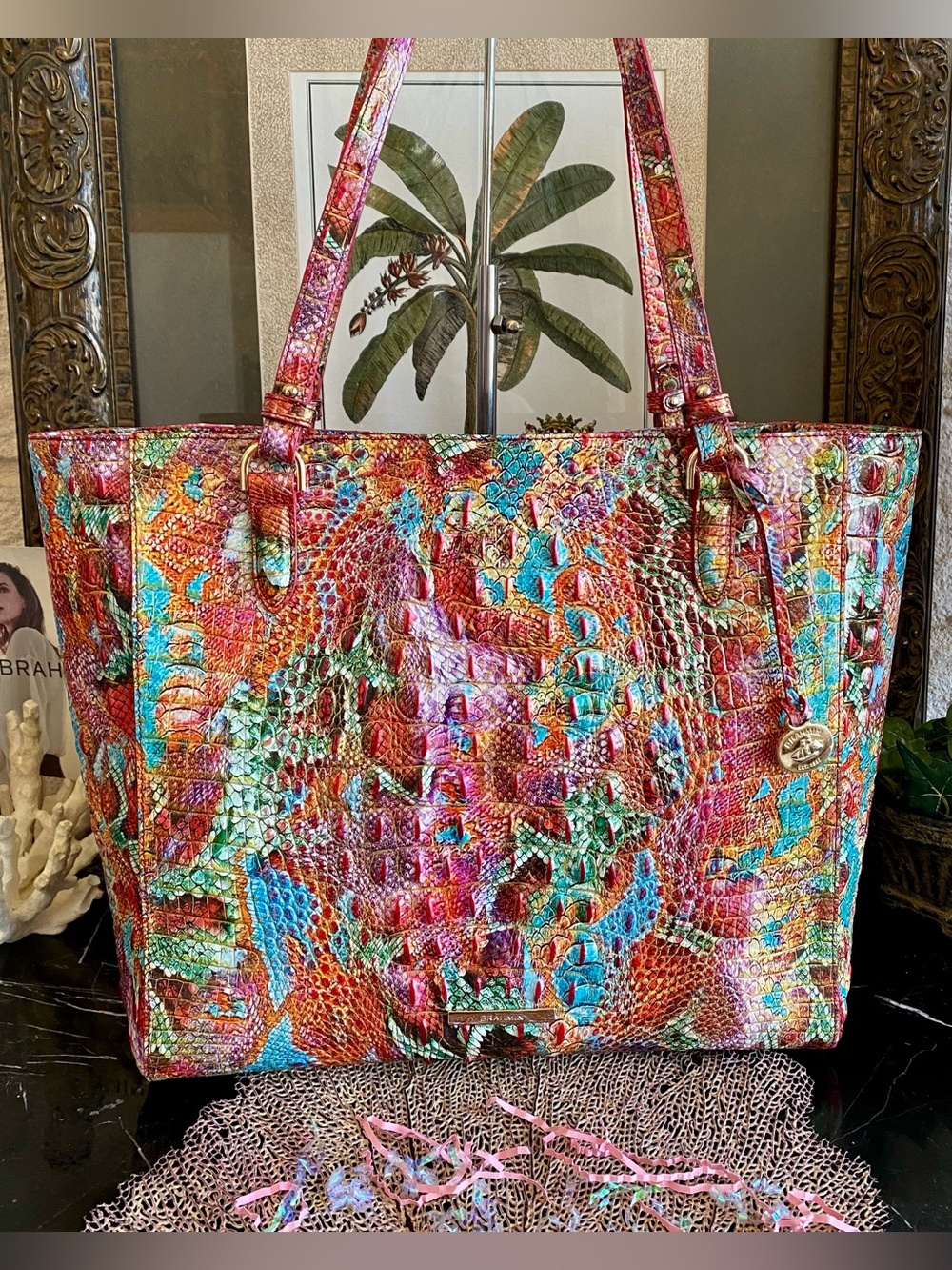 ❤️GORGEOUS “APRIL” Brahmin XL Tote ❤️ - Picture 2 of 16